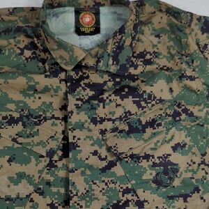 American Apparel‎ Co US Marine Corps Size 35 Short Blouse Woodland Marpat Camo